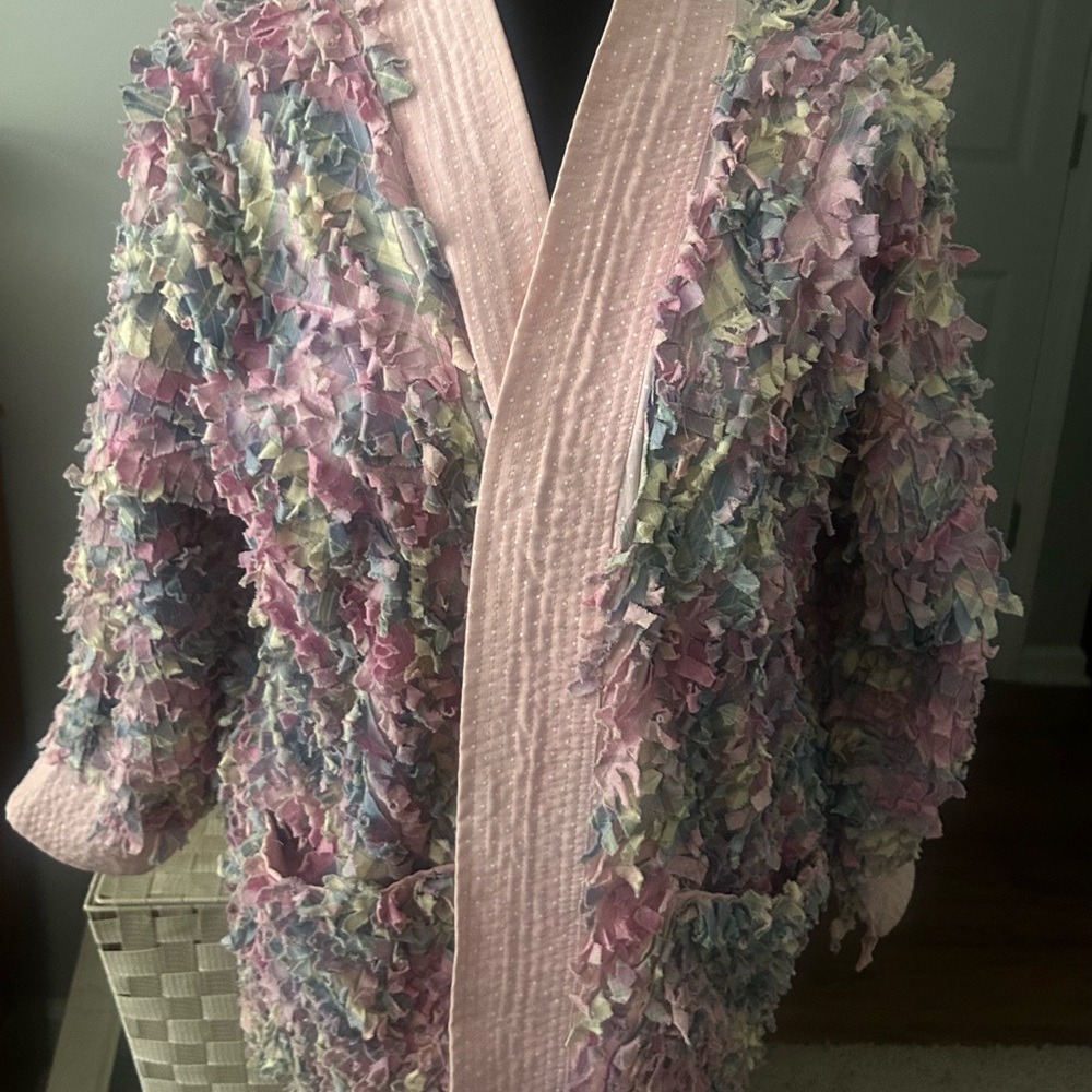 Multicolor Textured Jacket handmade